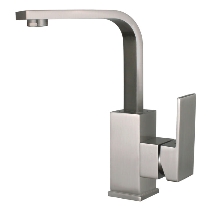 Claremont LS8468CL Single-Handle 1-Hole Deck Mount Bathroom Faucet with Push Pop-Up, Brushed Nickel