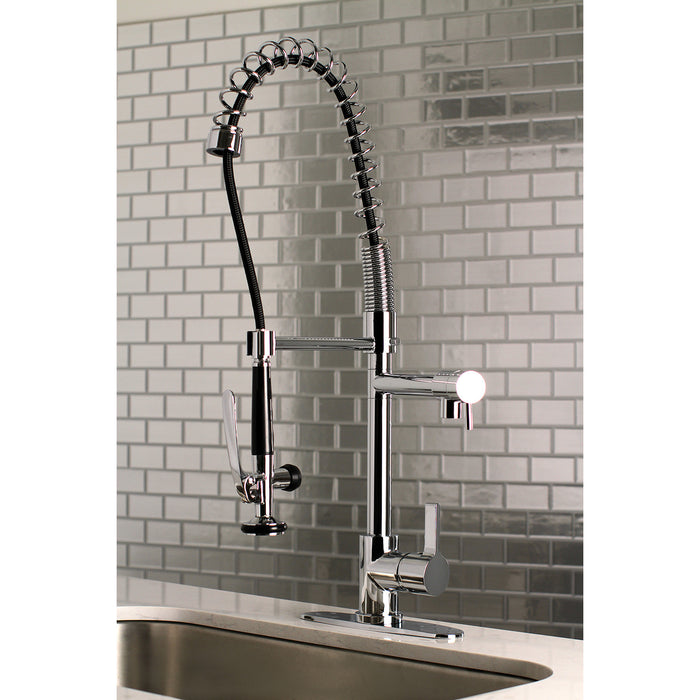 Continental LS8501CTL Single-Handle 1-Hole Deck Mount Pre-Rinse Kitchen Faucet, Polished Chrome