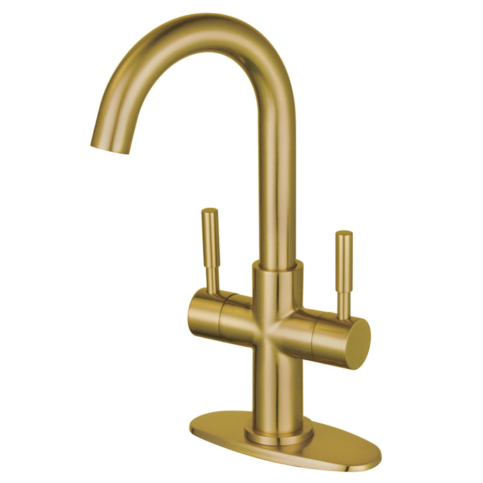 Concord LS8553DL Two-Handle Deck Mount Bar Faucet, Brushed Brass