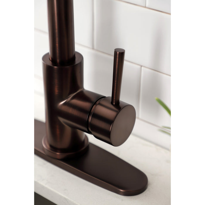 Concord LS8625DL Single-Handle 1-Hole Deck Mount Pull-Down Sprayer Kitchen Faucet, Oil Rubbed Bronze