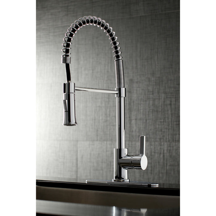 Continental LS8671CTL Single-Handle 1-Hole Deck Mount Pre-Rinse Kitchen Faucet, Polished Chrome