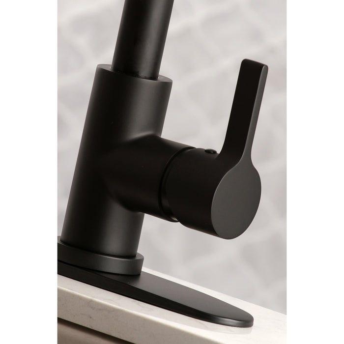 Continental LS8680CTL Single-Handle 1-Hole Deck Mount Pull-Down Sprayer Kitchen Faucet, Matte Black