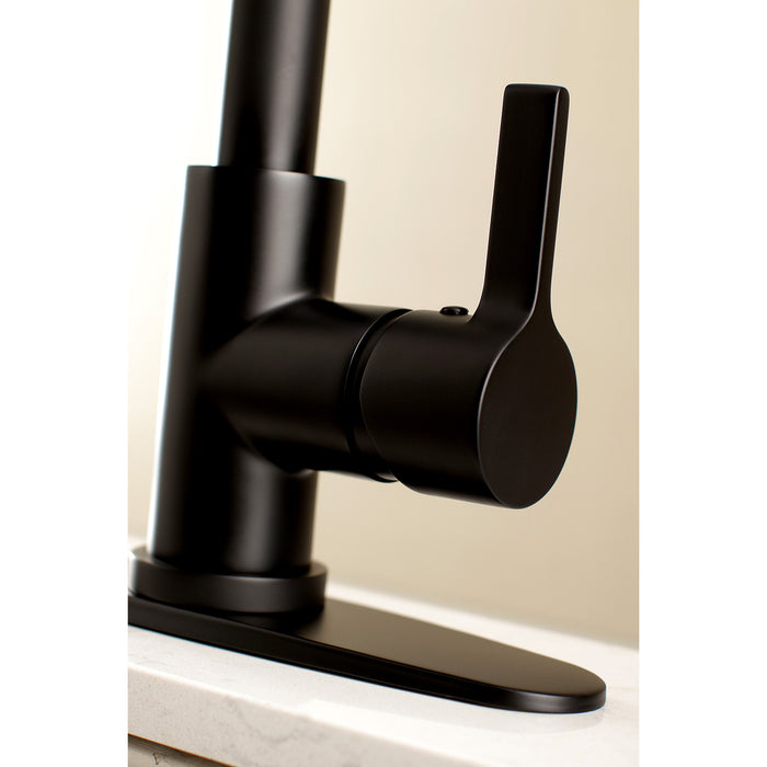 Continental LS8720CTL Single-Handle 1-Hole Deck Mount Pull-Down Sprayer Kitchen Faucet, Matte Black
