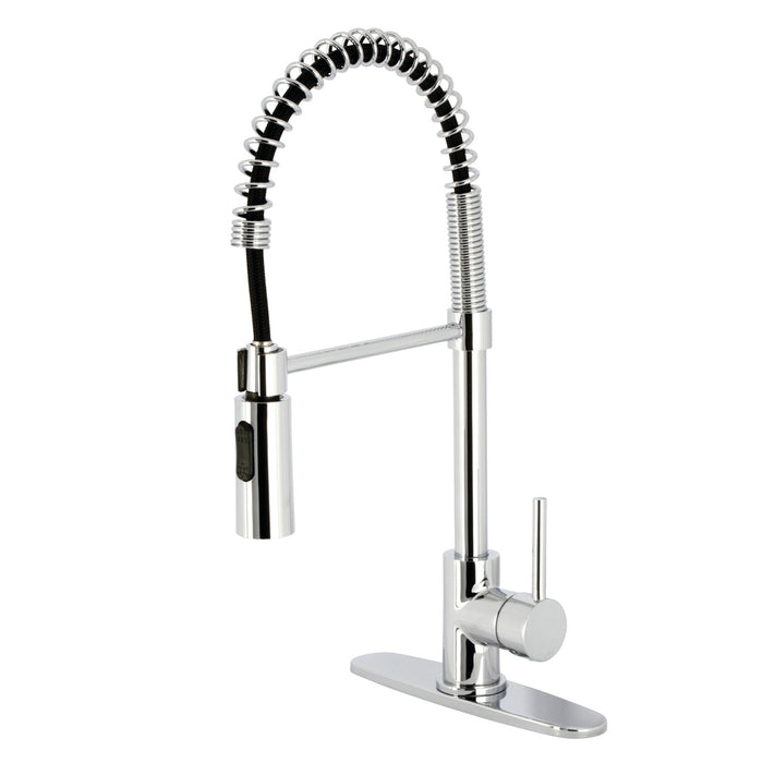 Concord LS8771DL Single-Handle 1-Hole Deck Mount Pre-Rinse Kitchen Faucet, Polished Chrome