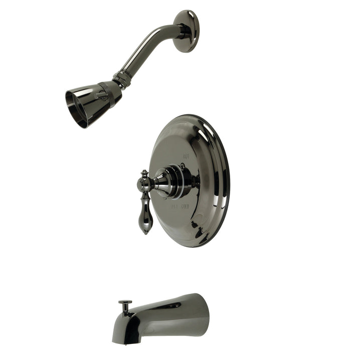 American Classic NB3630ACL Single-Handle 3-Hole Wall Mount Tub and Shower Faucet, Black Stainless Steel