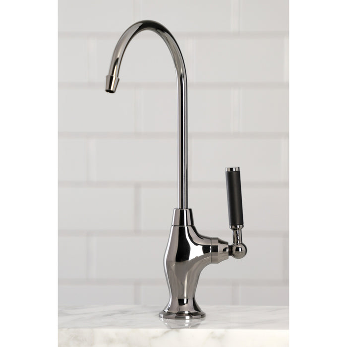 Water Onyx NS3190DKL Single-Handle 1-Hole Deck Mount Water Filtration Faucet, Black Stainless Steel
