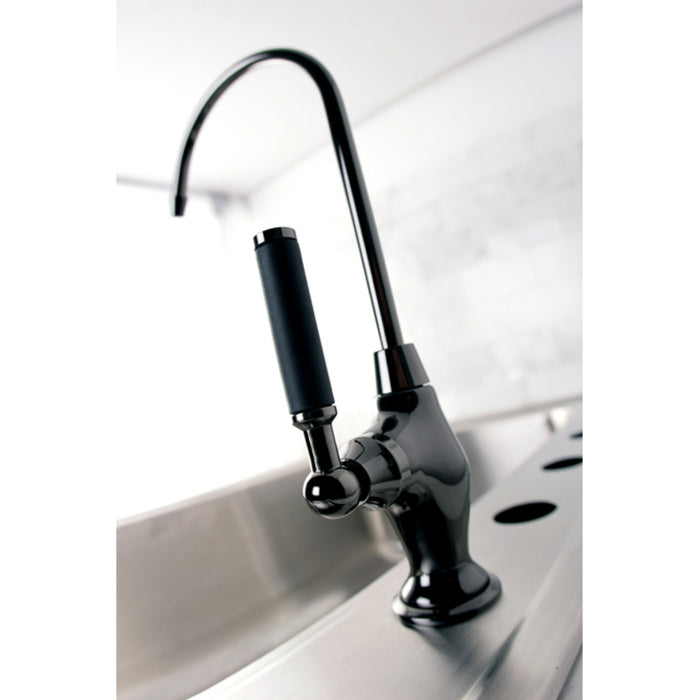 Water Onyx NS3190DKL Single-Handle 1-Hole Deck Mount Water Filtration Faucet, Black Stainless Steel