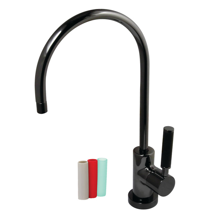 Water Onyx NS8190DKL Single-Handle 1-Hole Deck Mount Water Filtration Faucet, Black Stainless Steel