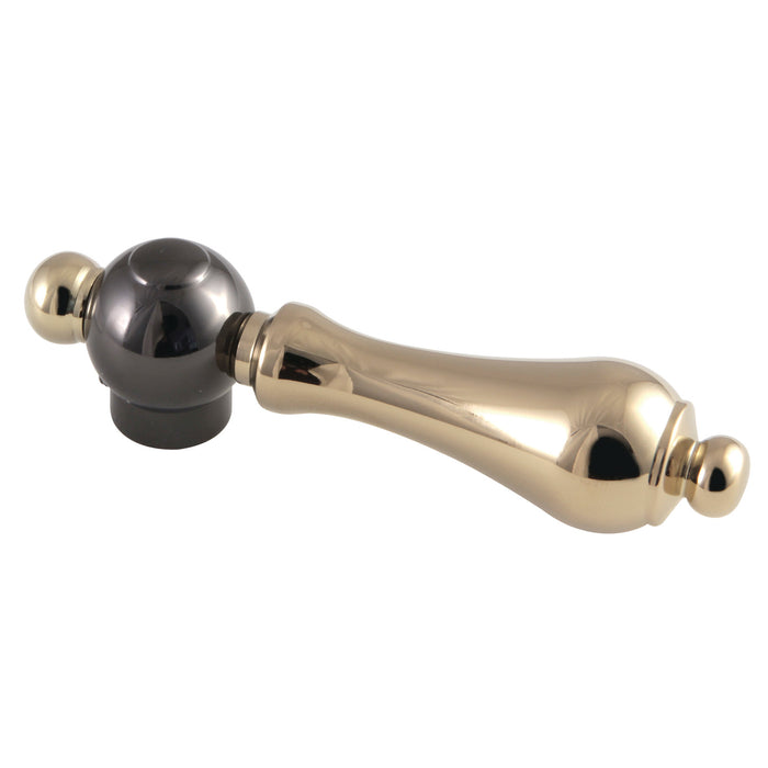 Water Onyx NSH3969AL Metal Lever Handle, Black Stainless Steel/Polished Brass