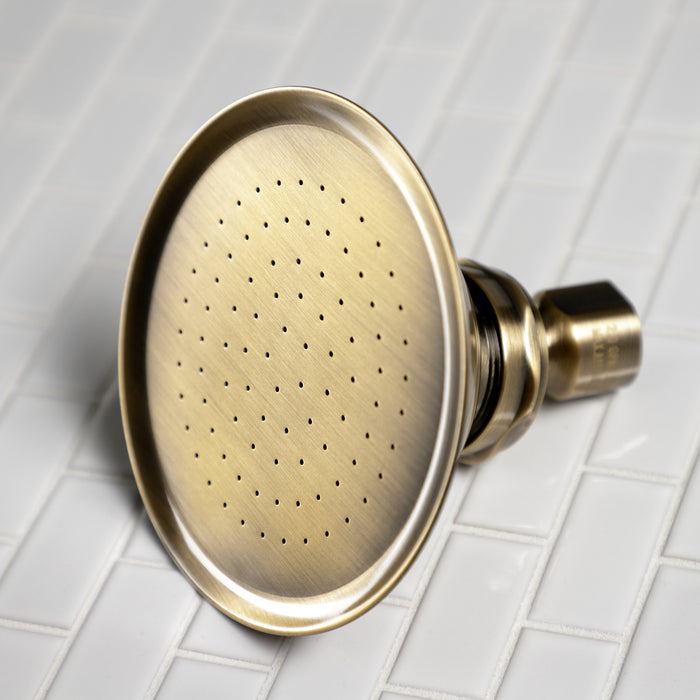 Kingston Heirloom P10AB - Victorian 4-3/4-Inch Round Raindrop Brass Shower Head, Antique Brass