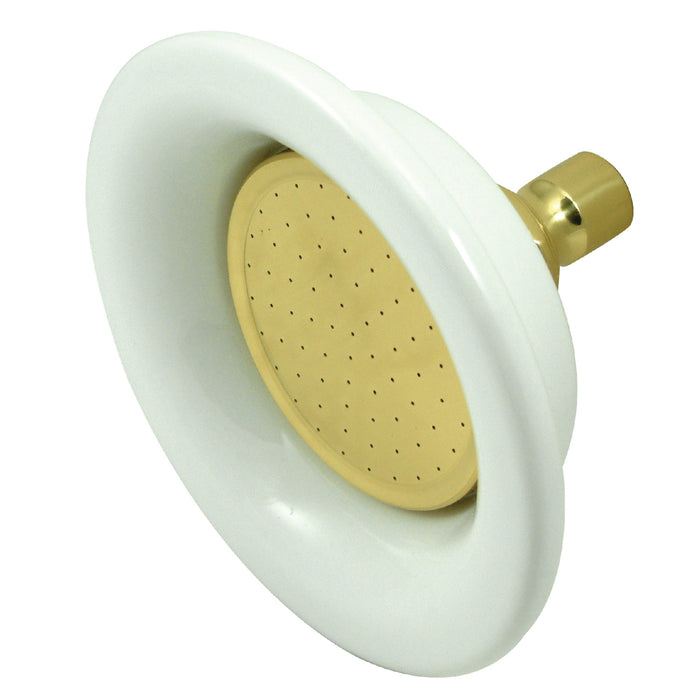Victorian P60PB 6-1/4 Inch Ceramic Shower Head, Polished Brass