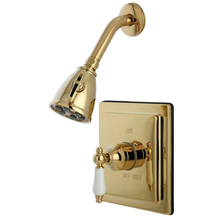 Victorian VB8652PLSO Single-Handle 2-Hole Wall Mount Shower Faucet, Polished Brass