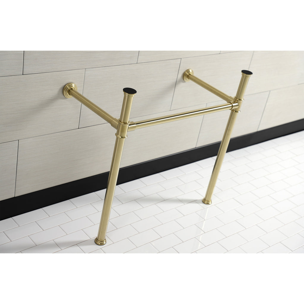Kingston Brass Fauceture VPB13687 Stainless Steel Console Sink Legs, Brushed  Brass