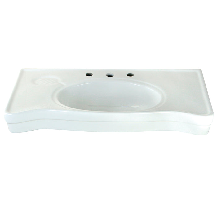 Imperial VPB1368B Ceramic Console Sink Top, White