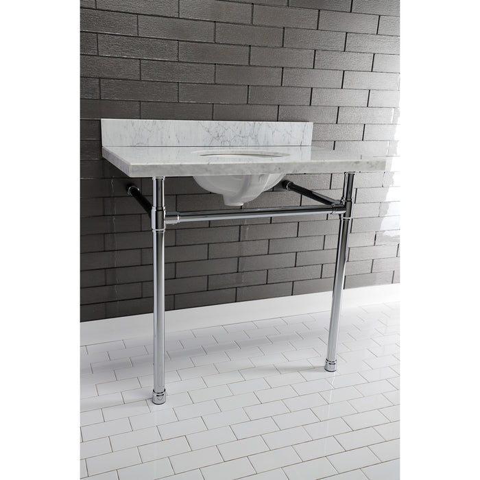Dreyfuss VPB2818331 Stainless Steel Console Sink Legs, Polished Chrome