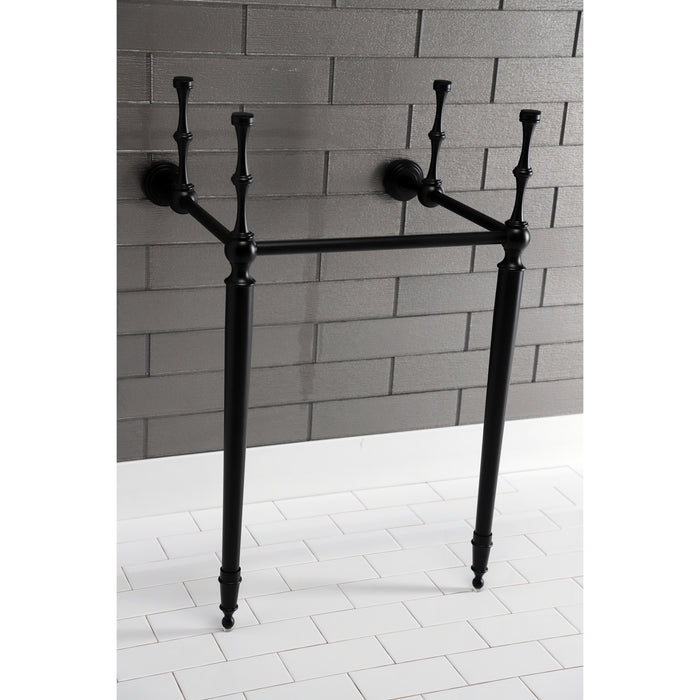 Edwardian VPB30160 Brass Console Sink Legs, Matte Black