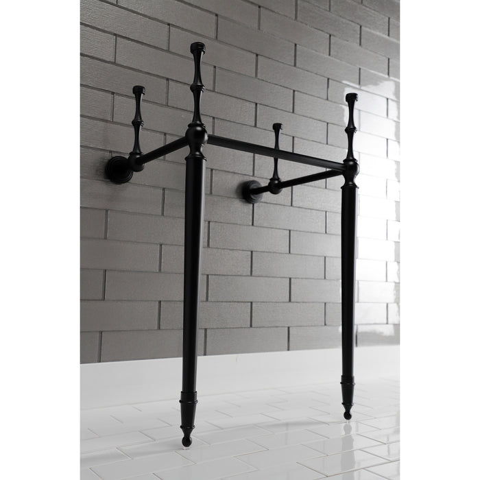 Edwardian VPB30160 Brass Console Sink Legs, Matte Black