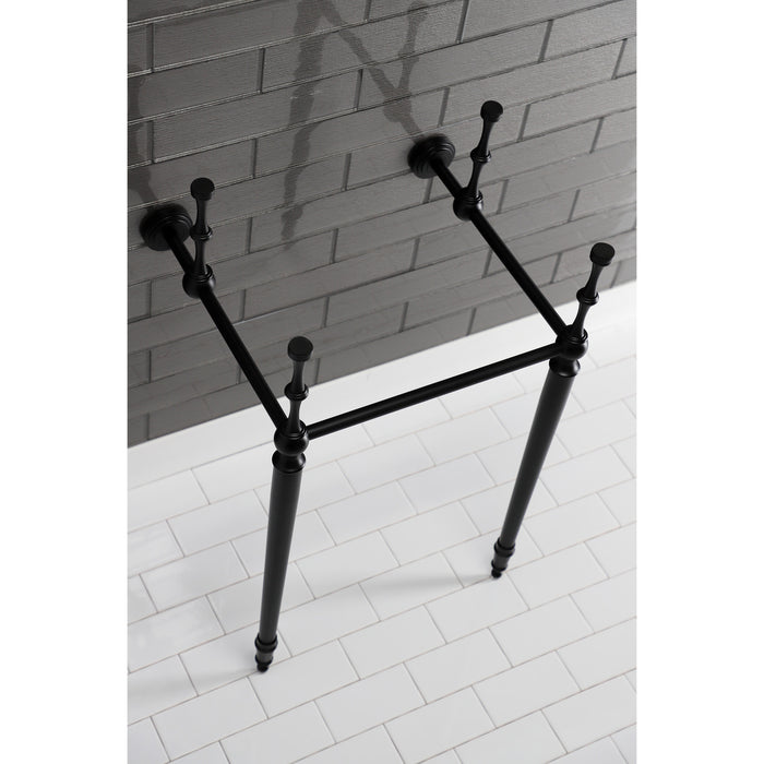 Edwardian VPB30160 Brass Console Sink Legs, Matte Black