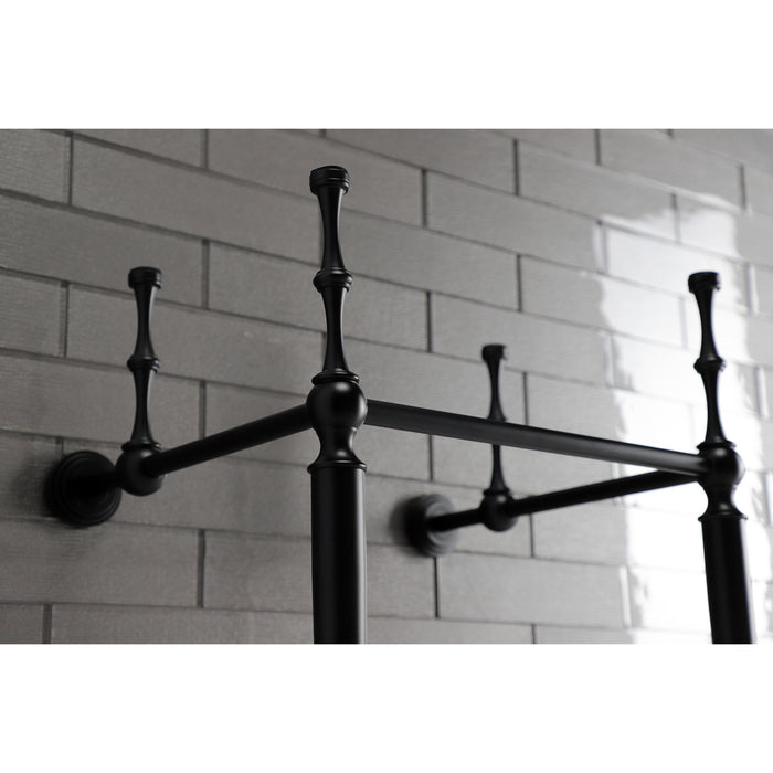 Edwardian VPB30160 Brass Console Sink Legs, Matte Black