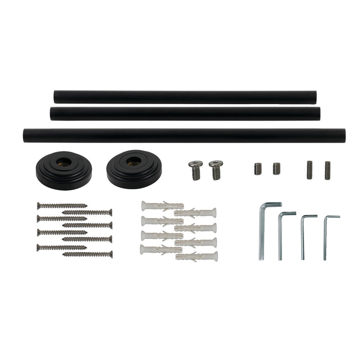 Kingston Edwardian VPB30160H Console Sink Leg Wall Support, Matte Black