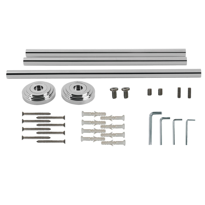 Kingston Edwardian VPB30161H Console Sink Leg Wall Support, Polished Chrome