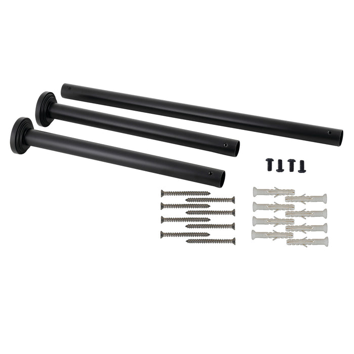 Kingston Fauceture VPB33080H Console Sink Leg Wall Support, Matte Black