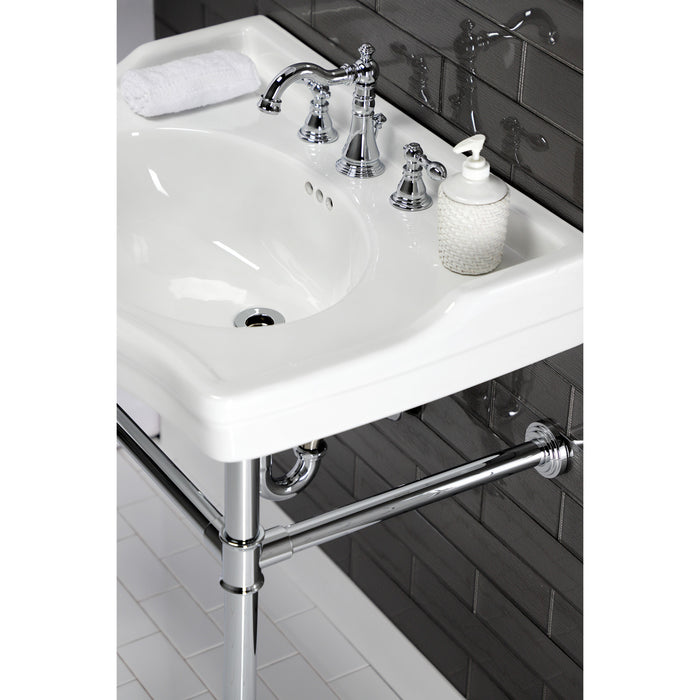 Fauceture VPB33081 Stainless Steel Console Sink Legs, Polished Chrome