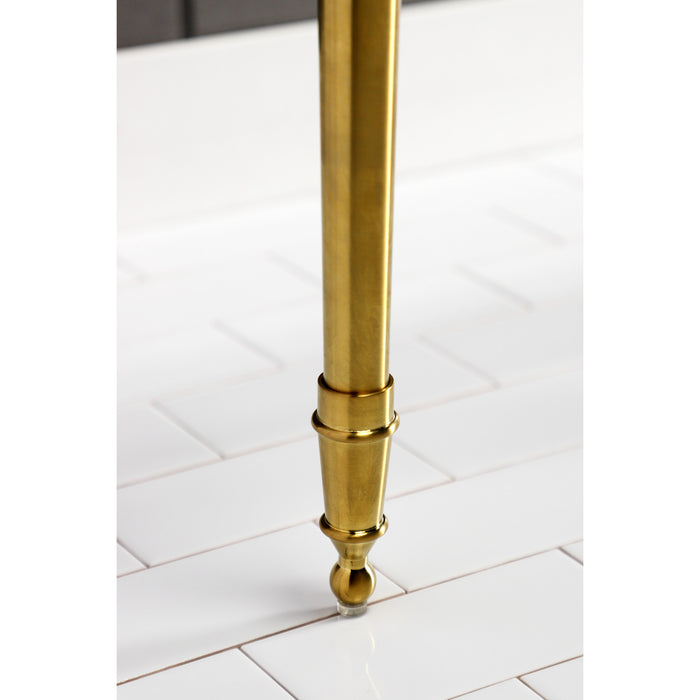 Edwardian VPB33227 Brass Console Sink Legs, Brushed Brass