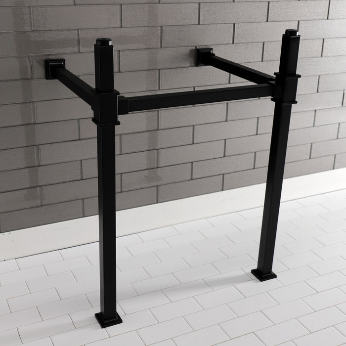 Fauceture VPB3322SQ0 Stainless Steel Console Sink Legs, Matte Black