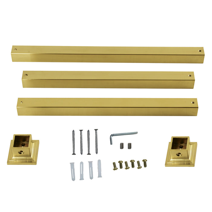 Fauceture VPB3322SQ7H Console Sink Leg Wall Support, Brushed Brass