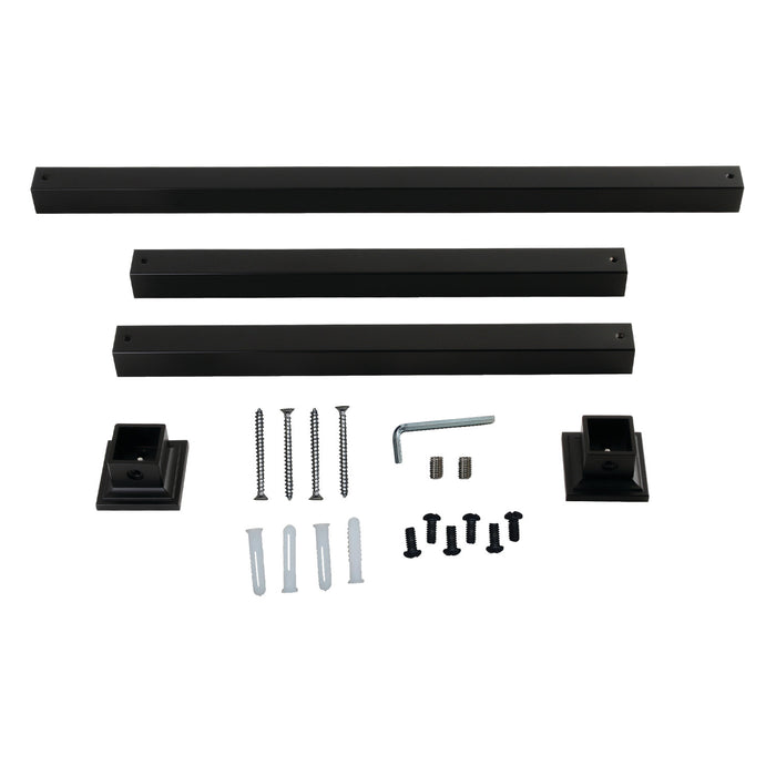 Kingston Fauceture VPB3328SQ0H Console Sink Legs Wall Support, Matte Black