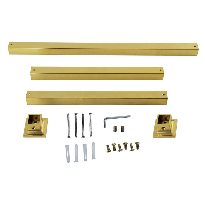 Kingston Fauceture VPB3328SQ7H Console Sink Legs Wall Support, Brushed Brass