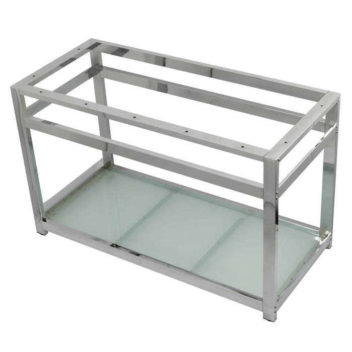 Kingston Commercial VSP4922B1 Steel Console Sink Base with Glass Shelf, Polished Chrome