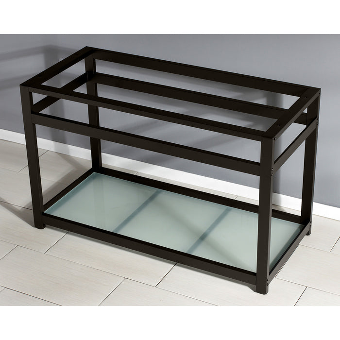 Kingston Commercial VSP4922B5 Steel Console Sink Base with Glass Shelf, Oil Rubbed Bronze