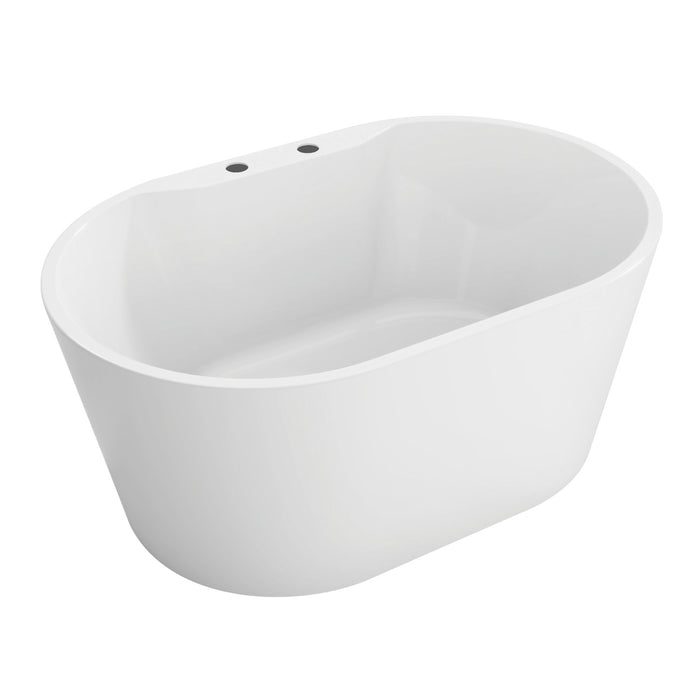 Aqua Eden VT7DE513423 51-Inch Acrylic Freestanding Tub with Drain, Glossy White