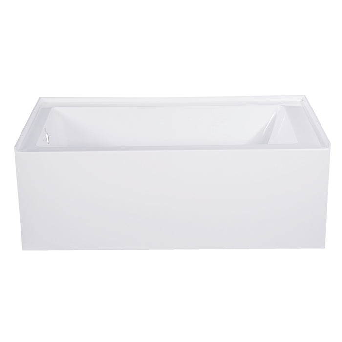 Aqua Eden VTAP543022L 54-Inch Acrylic 3-Wall Alcove Tub with Left Hand Drain Hole, White