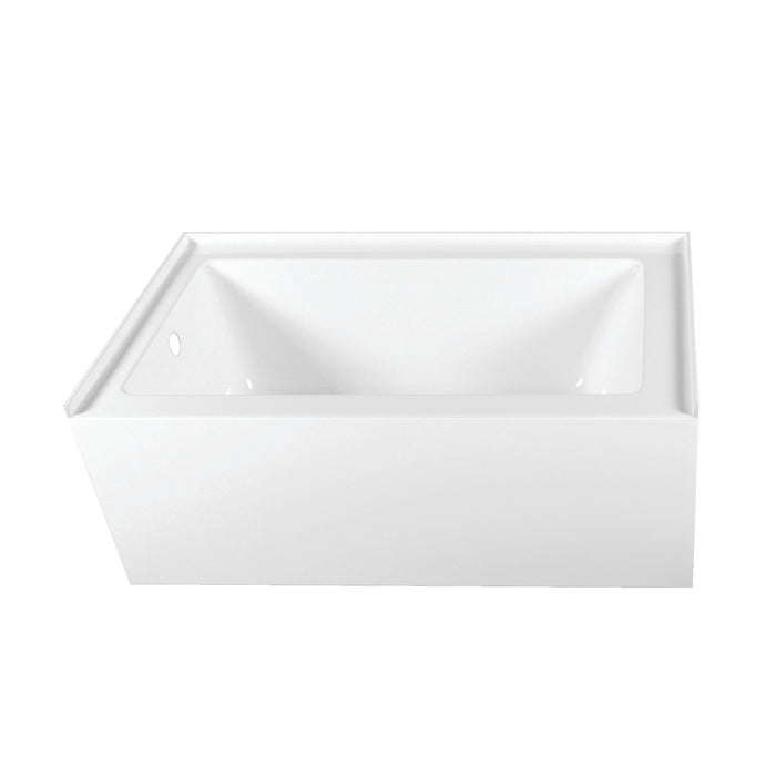 Aqua Eden VTAP603222L 60-Inch Acrylic 3-Wall Alcove Tub with Left Hand Drain Hole, White