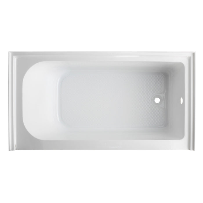 Aqua Eden VTAP6032R21A 60-Inch Anti-Skid Acrylic 3-Wall Alcove Tub with Right Hand Drain Hole, White