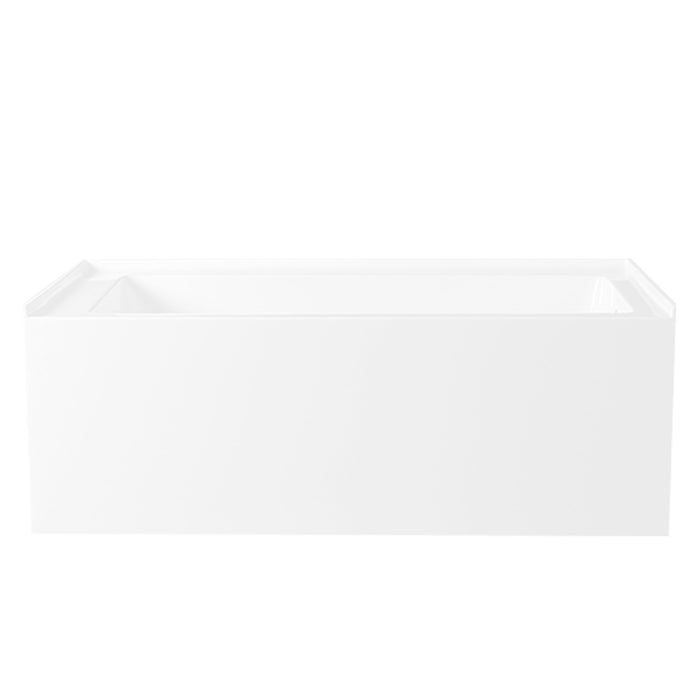 Aqua Eden VTAP603622R 60-Inch Acrylic 3-Wall Alcove Tub with Right Hand Drain Hole, White