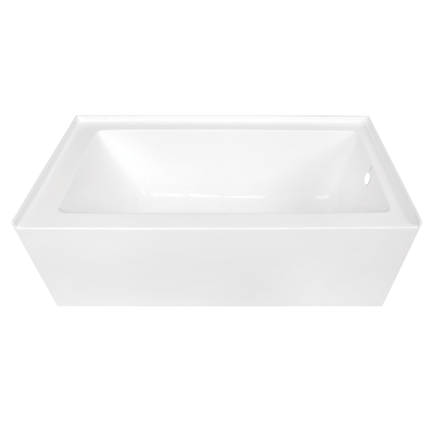 Aqua Eden VTDE603122R 60-Inch Acrylic Alcove Tub with Right Hand Drain  Hole, White
