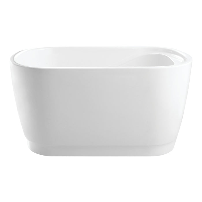 Aqua Eden VTOV513425S 51-Inch Acrylic Freestanding Tub with Drain, Glossy White
