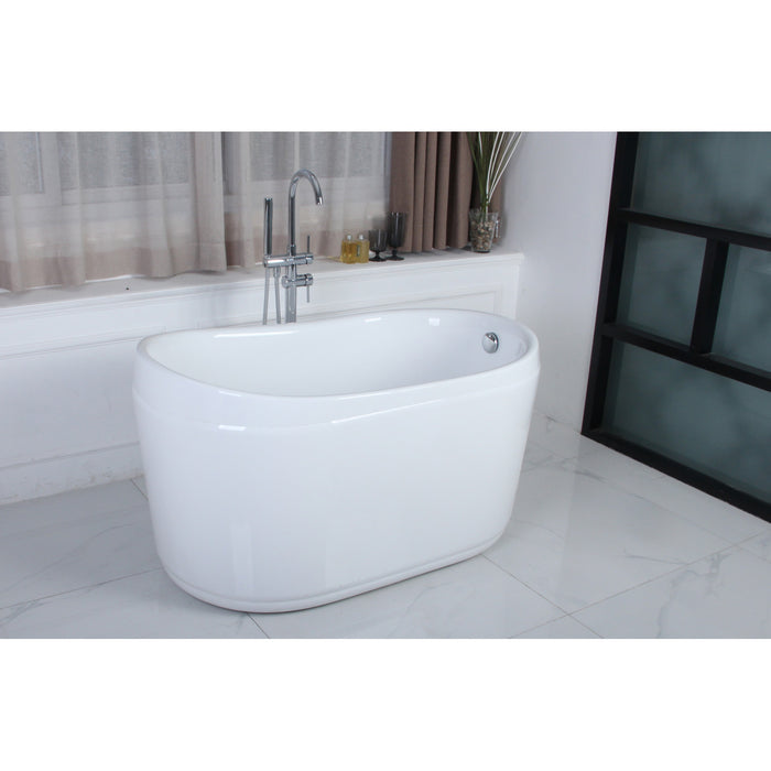 Aqua Eden VTRS522928 52-Inch Acrylic Freestanding Tub with Drain, White