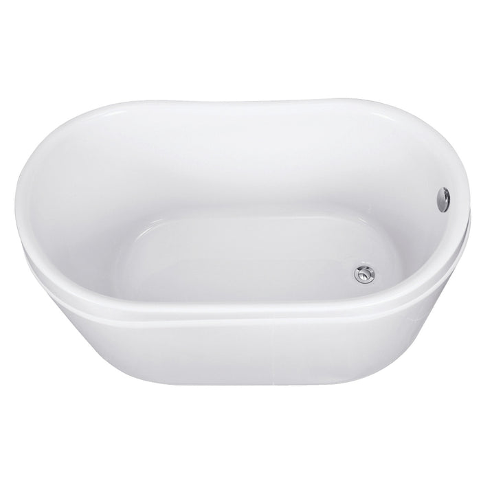 Aqua Eden VTRS522928 52-Inch Acrylic Freestanding Tub with Drain, White
