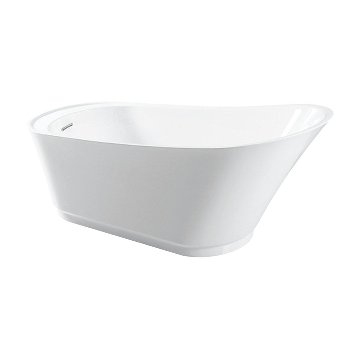 Begonia VTRS683027 69-Inch Acrylic Single Slipper Freestanding Tub with Drain, White