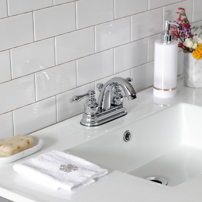 Quadras VWP3722W4A1 37-Inch Ceramic Console Sink Set, White/Polished Chrome